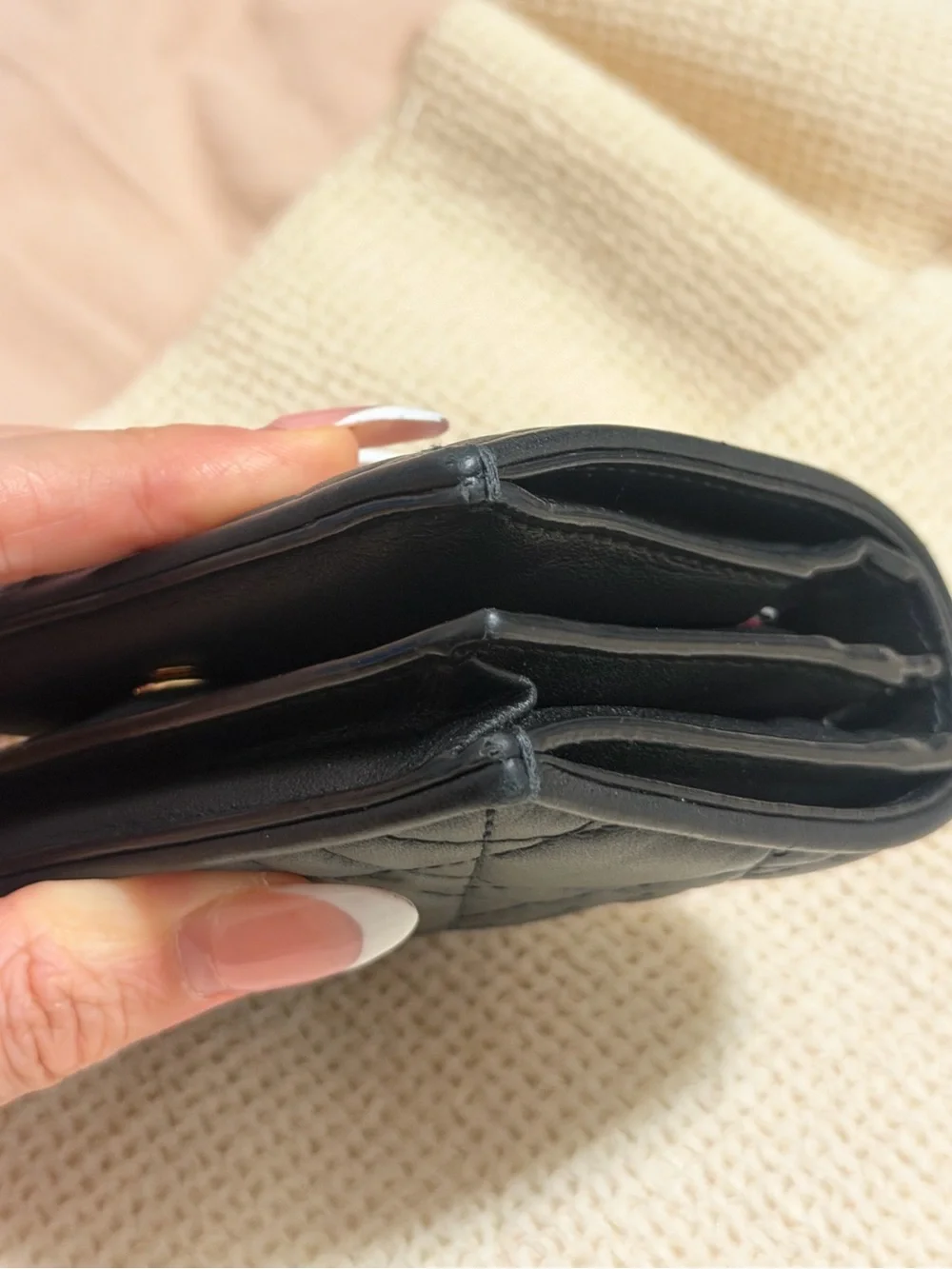 2024 Mini Lady Dior Gardenia Compact Wallet